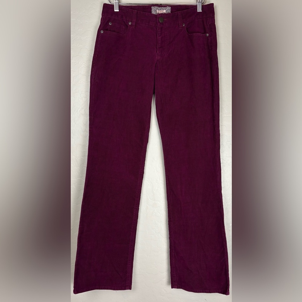 NEW J Crew Bootcut Corduroy Jeans Mid Rise Comfy Stretch 8R‎ Purple 0968